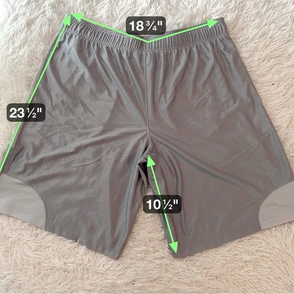 (NWT) Under Armour Men's Light Gray Athletic Shorts XXL - Picture 7 of 7